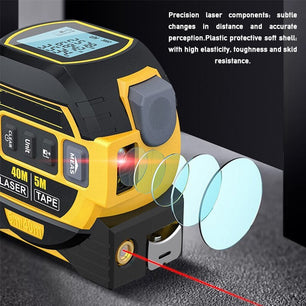 Intelligent 3In1 Laser Tape Measure Laser Rangefinder High-Precision Digital Laser Tape Range Finder Measuring Instrument Level