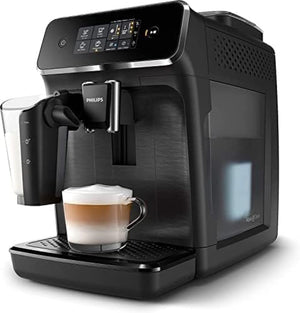 Philips 2200 Automatic Espresso Machine with LatteGo, Touch Display, Ceramic Grinder, Black