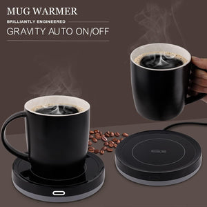 Smart Coffee Cup Warmer Set with Auto On/Off, 14 Oz, Up to 131°F