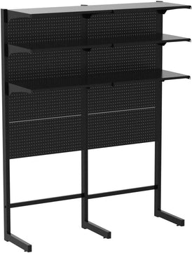 DDB Gaming Pegboard Shelf System with 15 Organizer Tool Holders