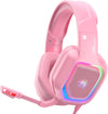 Z30 Pink Gaming Headset with Noise-Canceling Mic, RGB Light, 7.1 Surround Sound, Comfortable Earmuffs