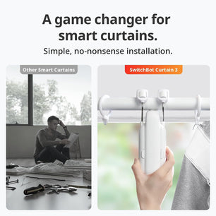 Automatic Curtain Opener with Bluetooth Remote, App/Timer, High-Performance Motor, Alexa/Google/Homekit Compatible