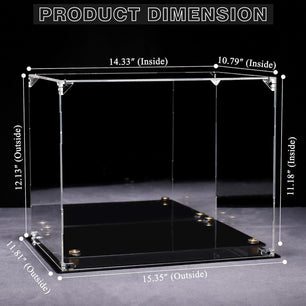 Premium Football Helmet Display Case with LED Lights and Gold Risers